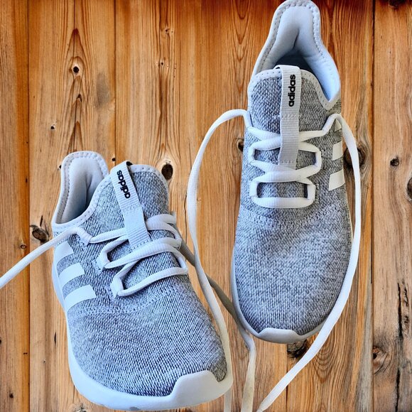 ADIDAS Gray Sneakers PrimeGreen Cloudfoam Pull On 8.5 - Picture 13 of 13